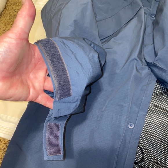 Mens Med Vintage Lowe Alpine Jacket Waterproof Windbreaker Rain Coat M Blue - Picture 10 of 10